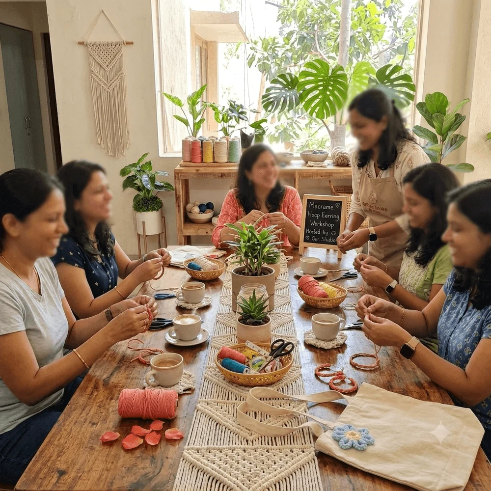 Macramé workshops in Pune with guided knotting sessions